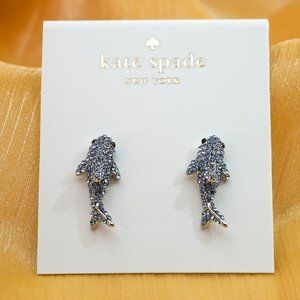 Kate Spade California Dreaming Pave Shark Stud Earrings (with DUST BAG)